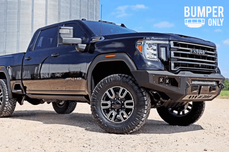 Bodyguard GAG20BY1T GMC Sierra 2500/3500 HD 2020-2023 A2L Base Front Bumper With Sensor Single Light Bar Cutout (Also fits GMC Sierra AT4)