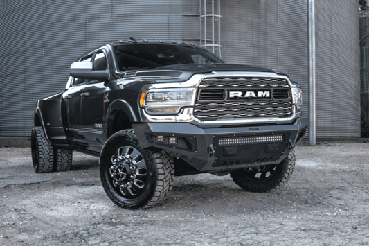 Bodyguard GAR19AY1B Dodge Ram 1500 6-lug 2019-2024 A2L Base Front Bumper Sensor Single Light Bar Cutout