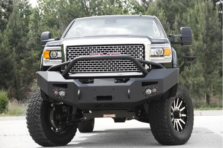 Fab Fours GMC Sierra 2500/3500 2015-2019 Front Bumper Winch Ready with Pre-Runner Guard GM14-A3152-1