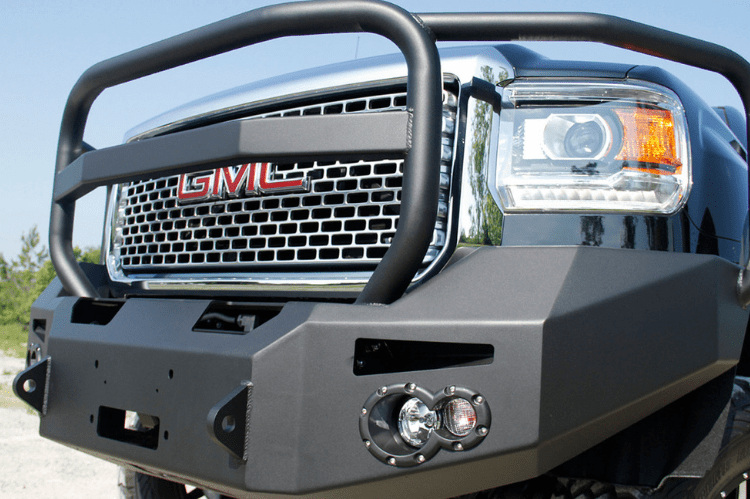 Fab Fours GM14-C3150-1 GMC Sierra 2500/3500 2015-2019 Premium Front Bumper Sensor Winch Ready with Full Guard