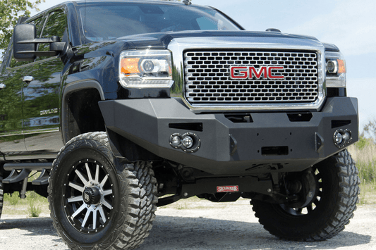 Fab Fours GM14-C3151-1 GMC Sierra 2500/3500 2015-2019 Premium Front Bumper Sensor Winch Ready No Guard