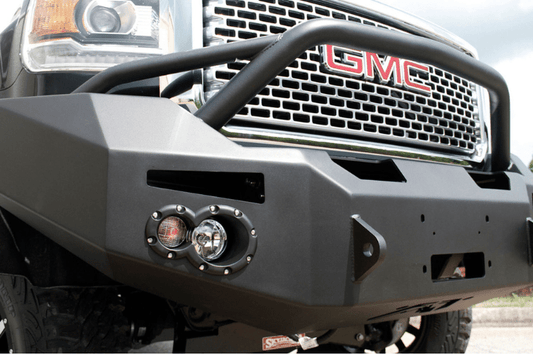 Fab Fours GM14-C3152-1 GMC Sierra 2500/3500 2015-2019 Premium Front Bumper Sensor Winch Ready with Pre-Runner Guard