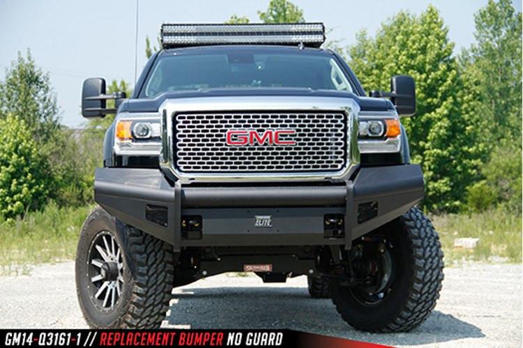 Fab Fours GMC Sierra 2500/3500 2015-2017 Front Bumper No Guard with Tow Hooks GM14-Q3161-1