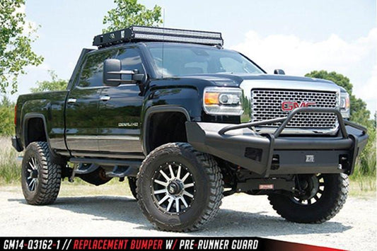 Fab Fours GMC Sierra 2500/3500 2015-2017 Front Bumper Pre-Runner Guard with Tow Hooks GM14-Q3162-1