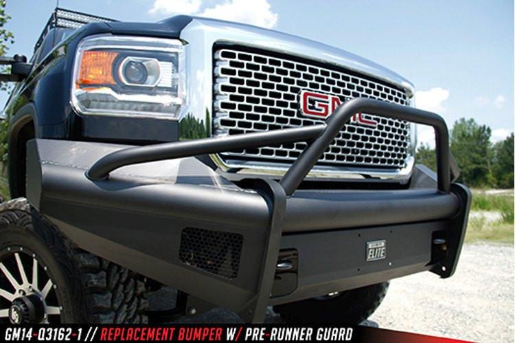 Fab Fours GMC Sierra 2500/3500 2015-2017 Front Bumper Pre-Runner Guard with Tow Hooks GM14-Q3162-1