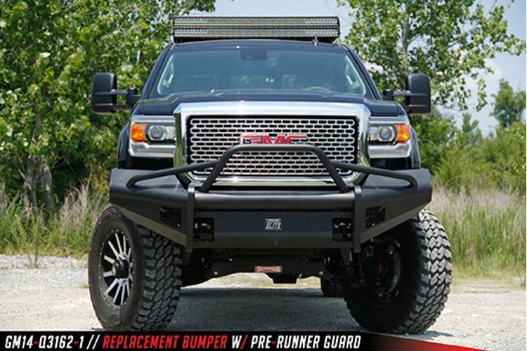 Fab Fours GMC Sierra 2500/3500 2015-2017 Front Bumper Pre-Runner Guard with Tow Hooks GM14-Q3162-1
