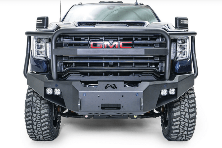 Fab Fours GM20-A5050-1 GMC Sierra 2500/3500 2020-2023 Premium Front Bumper Sensor Winch Ready with Full Guard
