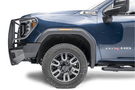 Fab Fours Black Steel Elite Front Bumper with Sensor Full Guard for 2020-2023 GMC Sierra 2500/3500