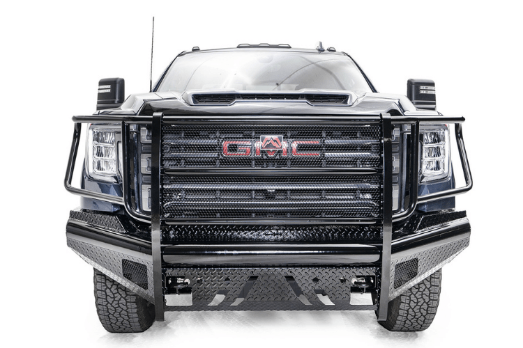 Fab Fours GM20-S5060-1 GMC Sierra 2500/3500 2020-2023 Black Steel Front Bumper With Sensor Full Guard