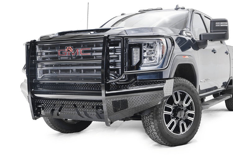Fab Fours GM20-S5060-1 GMC Sierra 2500/3500 2020-2023 Black Steel Front Bumper With Sensor Full Guard