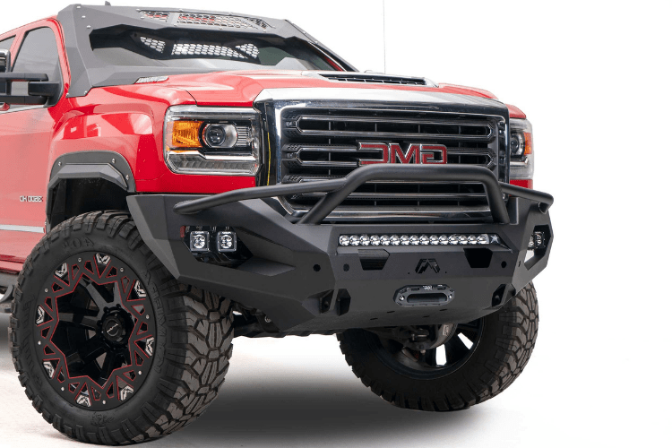Fab Fours GM20-X5052-1 GMC Sierra 2500/3500 2020-2023 Matrix Front Bumper Winch Ready Pre-Runner Guard