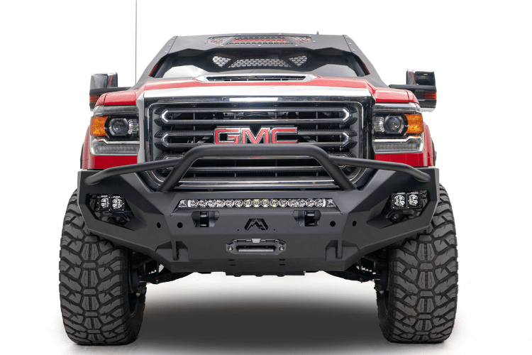 Fab Fours GM20-X5052-1 GMC Sierra 2500/3500 2020-2023 Matrix Front Bumper Winch Ready Pre-Runner Guard
