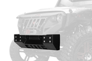 Black Crash Bar Cover by Fab Fours GR1005-1 displayed on front bumper of Jeep Wrangler JK 2007-2018