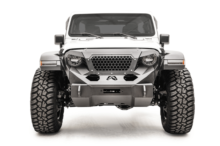 Fab Fours GR4650-1 Jeep Wrangler JL 2018-2025 Grumper Stubby Front Bumper