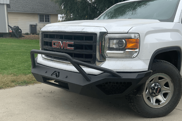 Fab Fours GS14-D3152-1 GMC Sierra 1500 2014-2015 Vengeance Front Bumper Sensor with Pre-Runner Guard