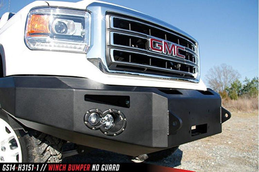 Fab Fours GMC Sierra 1500 2014-2015 Front Bumper Sensor Winch Ready No Guard GS14-F3151-1