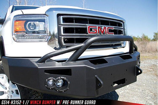 Fab Fours GMC Sierra 1500 2014-2015 Front Bumper Sensor Winch Ready with Pre-Runner Guard GS14-F3152-1