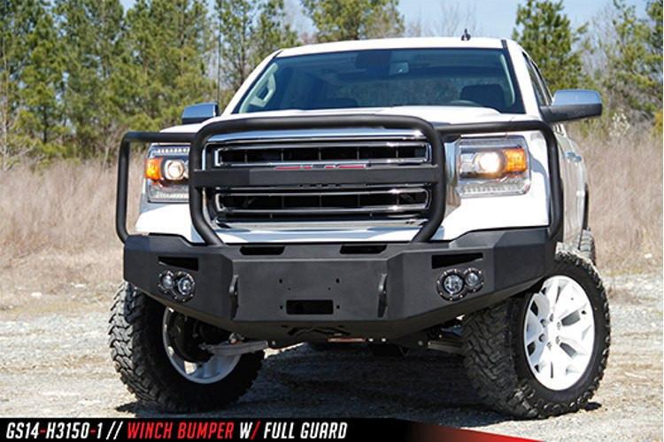Fab Fours GMC Sierra 1500 2014-2015 Front Bumper Winch Ready with Full Guard GS14-H3150-1