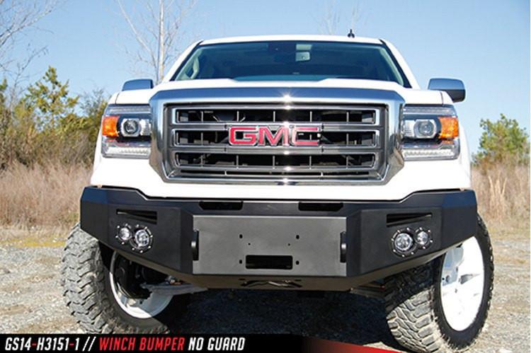 Fab Fours GMC Sierra 1500 2014-2015 Front Bumper Winch Ready No Guard GS14-H3151-1