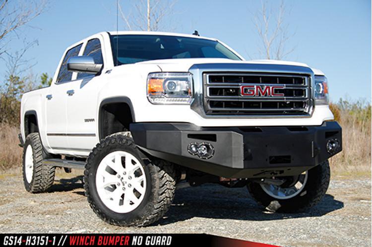 Fab Fours GMC Sierra 1500 2014-2015 Front Bumper Winch Ready No Guard GS14-H3151-1