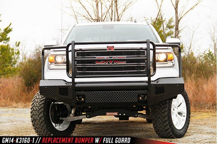 Fab Fours GMC Sierra 1500 2014-2015 Front Bumper Full Guard with Tow Hooks GS14-K3160-1