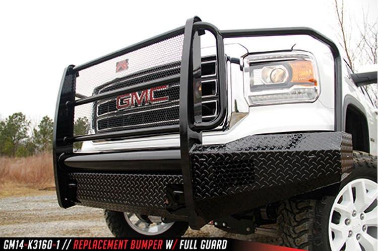 Fab Fours GMC Sierra 1500 2014-2015 Front Bumper Full Guard with Tow Hooks GS14-K3160-1