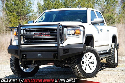 Fab Fours GMC Sierra 1500 2014-2015 Front Bumper Full Guard with Tow Hooks GS14-R3160-1