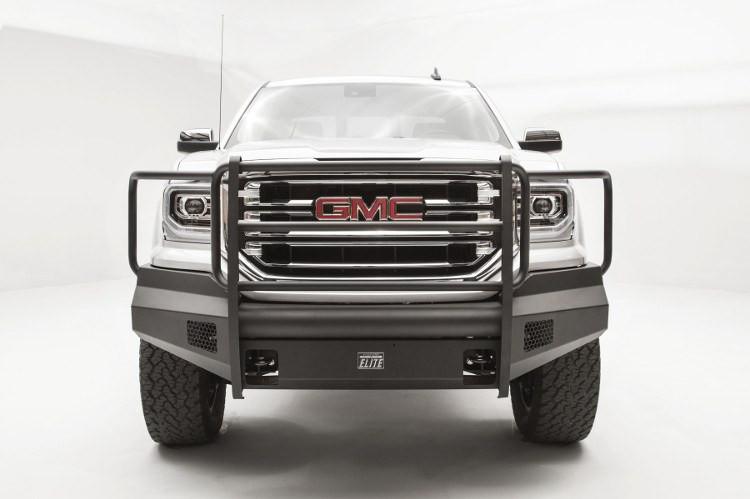Fab Fours GS16-R3960-1 GMC Sierra 1500 2016-2018 Black Steel Elite Front Bumper with Full Guard