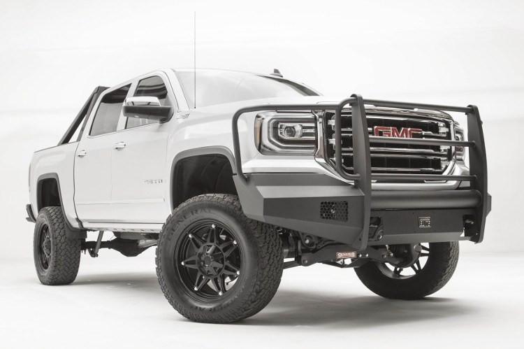 Fab Fours GS16-R3960-1 GMC Sierra 1500 2016-2018 Black Steel Elite Front Bumper with Full Guard
