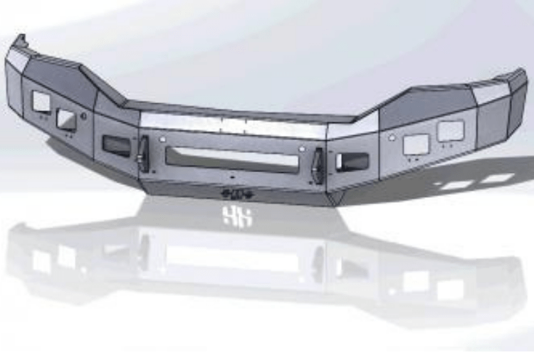 Hammerhead-Armor-600-56-0813-FRONT-NON-WINCH-BUMPER-14-15-GMC-SIERRA-1500-BLACK-bumperonly
