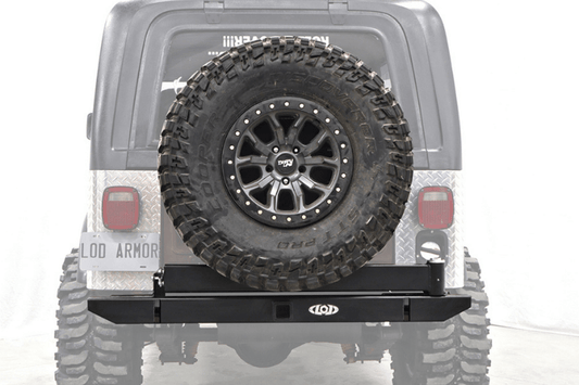 Lod Offroad Destroyer Expedition Rear Bumper Jeep Wrangler CJ 1976-1986 With Tire Carrier JBC7621