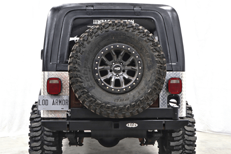Lod Offroad Destroyer Expedition Rear Bumper Jeep Wrangler CJ 1976-1986 With Tire Carrier JBC7621