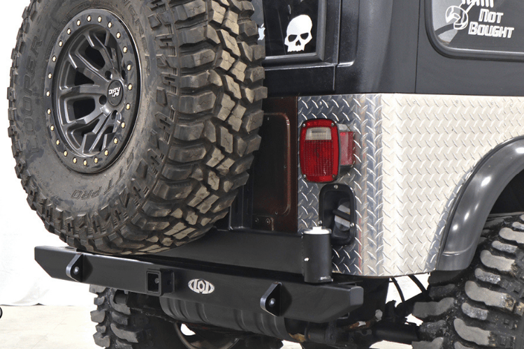 Lod Offroad Destroyer Expedition Rear Bumper Jeep Wrangler CJ 1976-1986 With Tire Carrier JBC7621