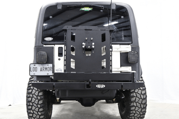 Lod Offroad Destroyer Expedition Rear Bumper Jeep Wrangler LJ 1987-2006 With Tire Carrier JBC9621