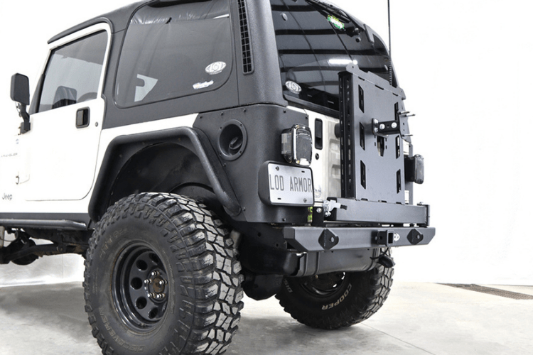 Lod Offroad Destroyer Expedition Rear Bumper Jeep Wrangler LJ 1987-2006 With Tire Carrier JBC9621