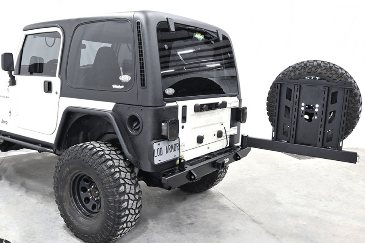 Lod Offroad Destroyer Expedition Rear Bumper Jeep Wrangler LJ 1987-2006 With Tire Carrier JBC9621