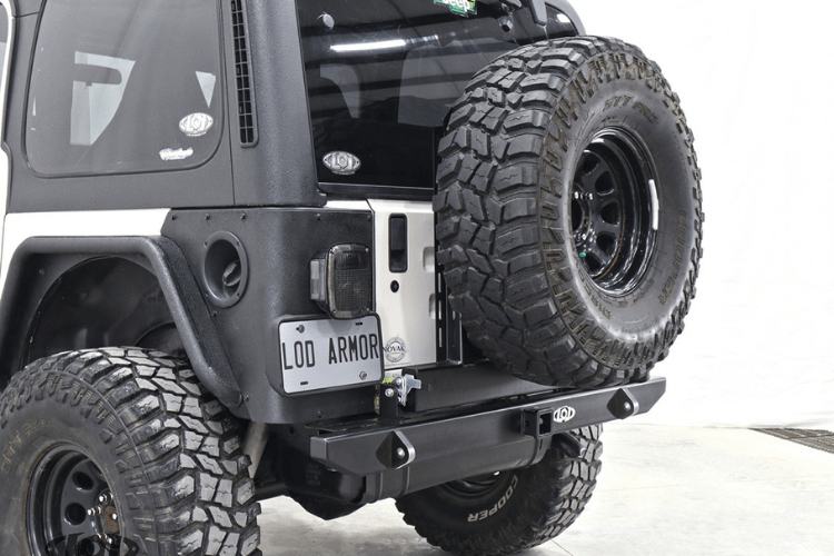 Lod Offroad Destroyer Expedition Rear Bumper Jeep Wrangler LJ 1987-2006 With Tire Carrier JBC9621