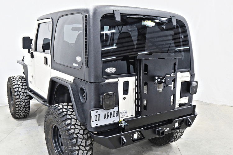 Lod Offroad Destroyer Rear Bumper Jeep Wrangler YJ & TJ 1987-2006 With Tire Carrier JBC9641