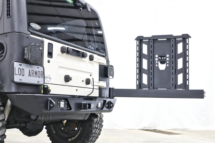 Vijay Rear Bumper w/Tire Carrier & Receiver Hitch Fit 1987-2006 Jeep Wrangler TJ Vijay Rear Bumper w/Tire Carrier & Receiver Hitch Fit 1987-2006 Jeep Wrangler TJ