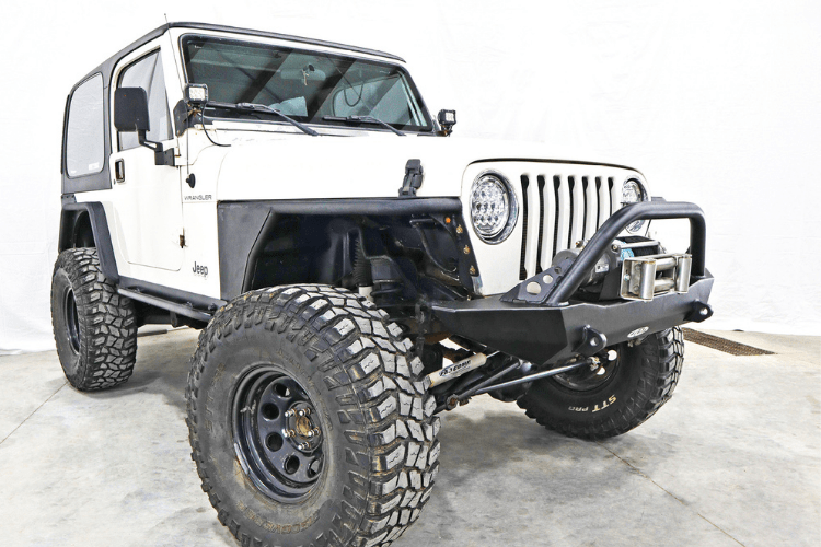 Lod Offroad Destroyer Front Bumper Jeep Wrangler YJ & TJ 1987-2006 Full-Width With Bull Bar Guard JFB9675