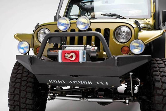 Body Armor JK-19531 Jeep Wrangler JK 2007-2018 Front Bumper Winch Ready Full Width, With Hoop