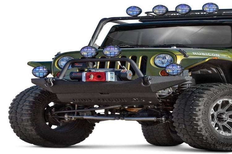 Body Armor JK-19531 Jeep Wrangler JK 2007-2018 Front Bumper Winch Ready Full Width, With Hoop