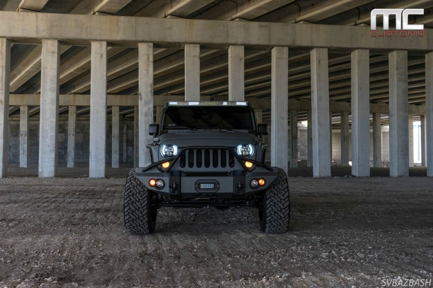 Fab Fours JK07-B1850-1 Jeep Wrangler JK 2007-2018 Lifestyle Front Bumper Winch Ready with Pre-Runner Guard