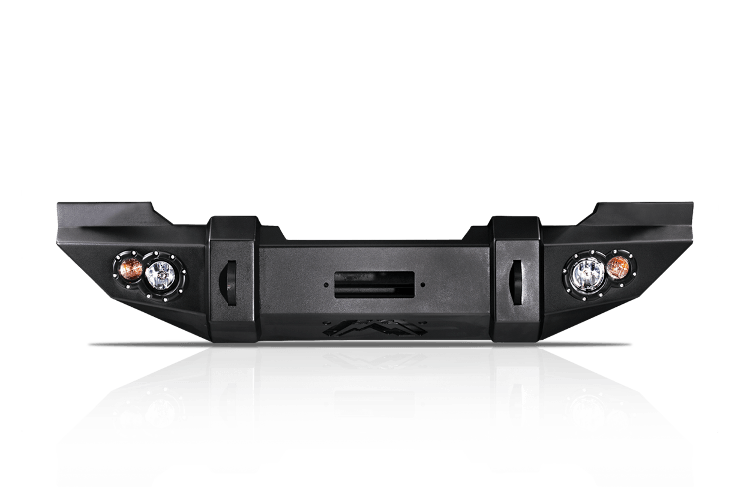 Fab Fours JK07-B1851-1 Jeep Wrangler JK 2007-2018 Lifestyle Front Bumper Winch Ready No Guard