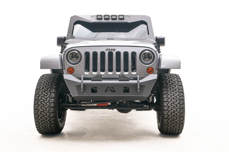 Fab Fours JK07-B1951-1 Jeep Wrangler JK 2007-2018 Stubby Front Bumper No Guard