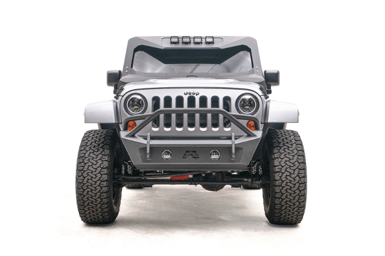 Fab Fours JK07-B1952-1 Jeep Wrangler JK 2007-2018 Stubby Front Bumper Pre-Runner Guard