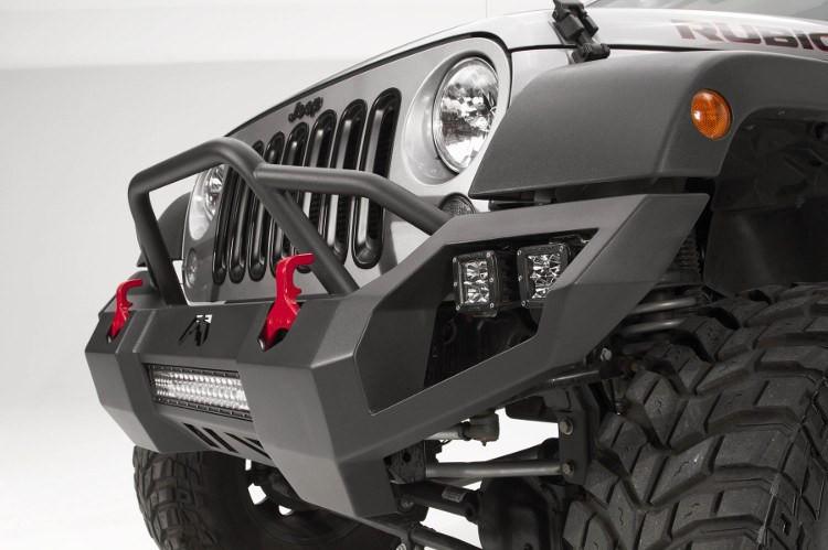 Fab Fours Vengeance Front Bumper Jeep Wrangler JK JK07-D1852-1 2007-2017 Pre-Runner Guard