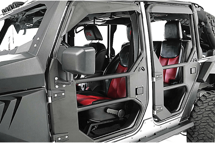 Fab Fours JK1031-1 Jeep Wrangler JK 2007-2018 Full Surround Rear Tube Door