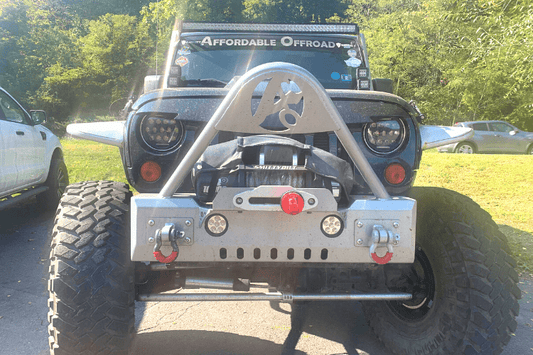 Affordable Offroad JKstingwinch Jeep Wrangler JK 2007-2018 Front Bumper Stinger