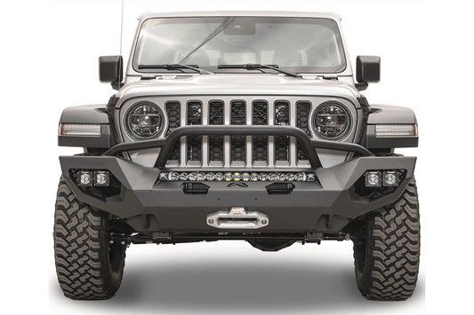 Fab Fours JL18-X4652-1 Jeep Wrangler JL 2018-2025 Matrix Front Bumper Winch Ready Pre-Runner Guard